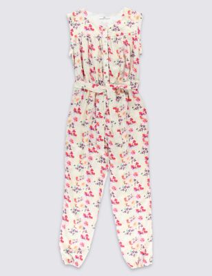 Floral Belted Jumpsuit &#40;5-14 Years&#41;